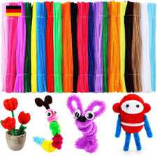 Caydo 1000 Stück Pfeifenreiniger 20 Farben Chenille 6 mm