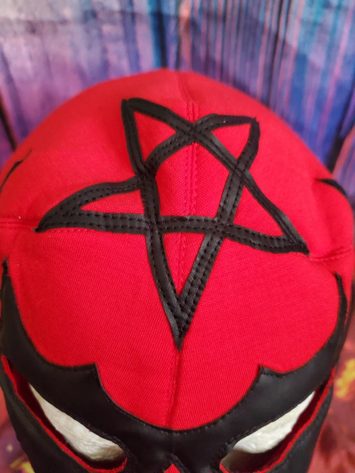 TRICK OR TREAT STUDIOS Rob Zombie 3 From Hell Black Satan Mask NEW Pro Wrestling - Image 4 of 4