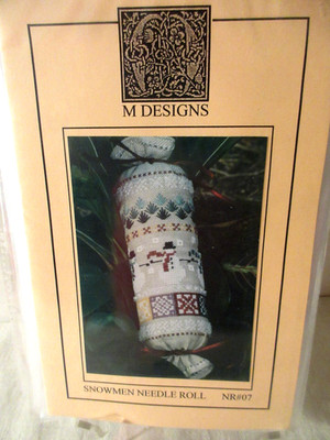 HTF M Designs SNOWMEN NEEDLE ROLL Ctd Cross Stitch Pattern