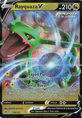 Rayquaza V Ultra Rare Crown Zenith 100/159 NM Holo