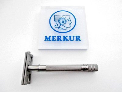MERKUR Rasierhobel 23 INOX Rostfrei Solingen Top Slim Stainless Steel DE Shaver!