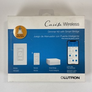 Lutron Caseta Wireless Dimmer Kit with Smart Bridge, White, P-BDG-PKG1W