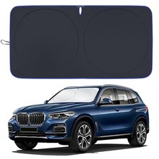 Car Windshield Sun Shade  Reflector Sunshade Offers Ultimate Large Black
