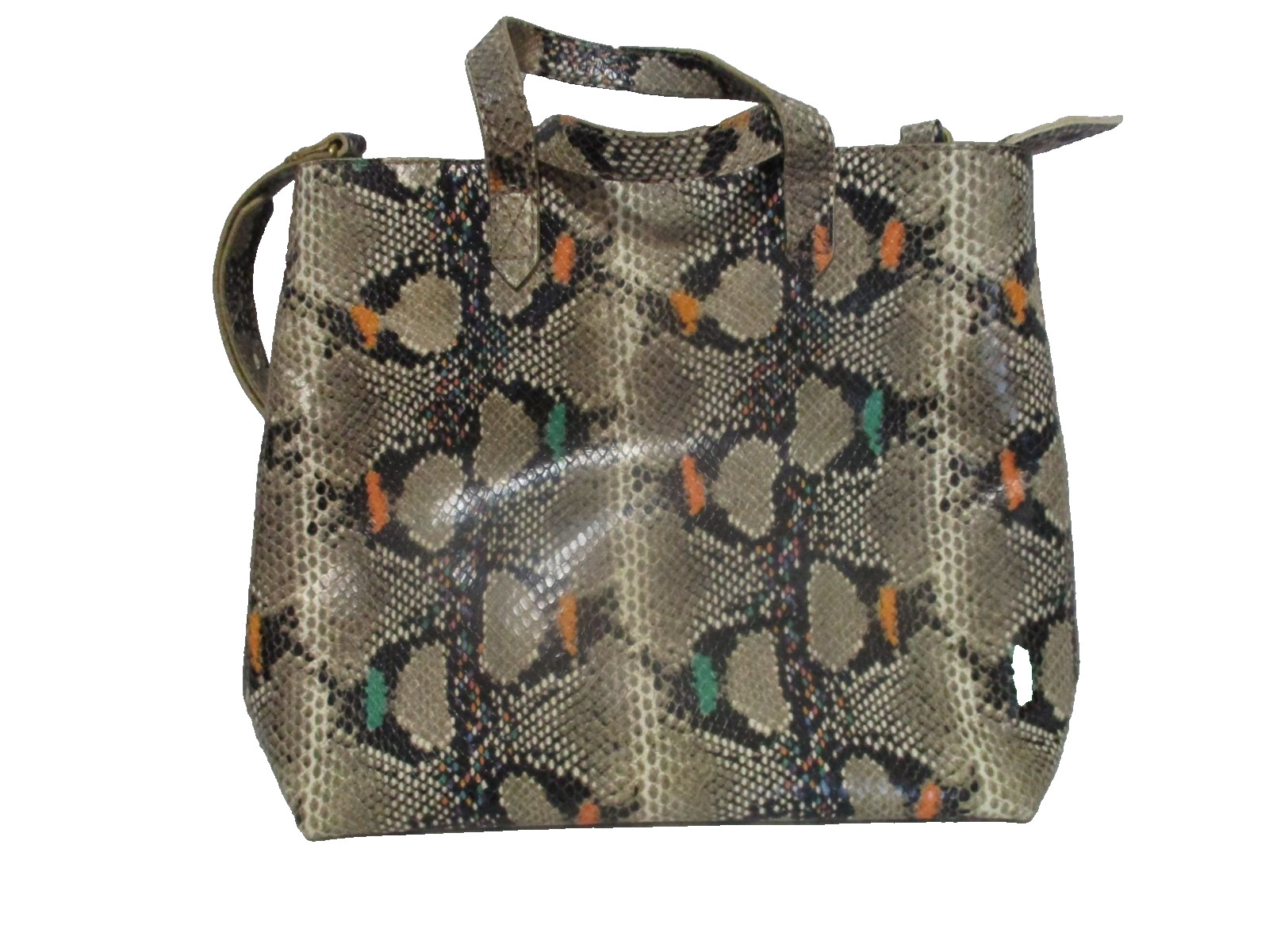 Madwell Brown Orange Python Leather 2-Way Satchel - image 2