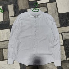 🤍 Prada Striped Long Sleeve Button-Up Dress Shirt Size L Luxury