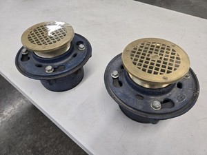 2- ZURN 5" FLOOR DRAINS