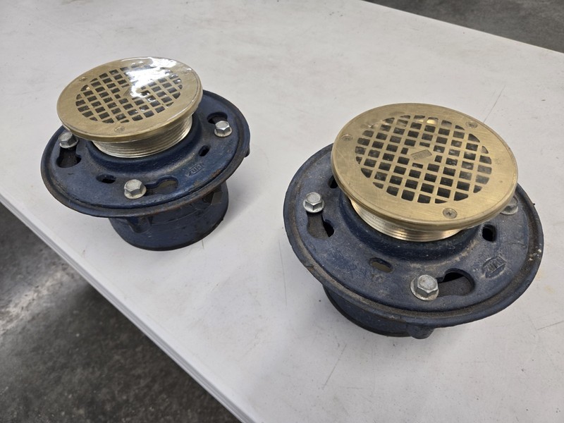 2- ZURN 5" FLOOR DRAINS