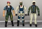 Lot of 3 Vintage GI Joe Action Figures - Dusty, Slip Stream, Frostbite