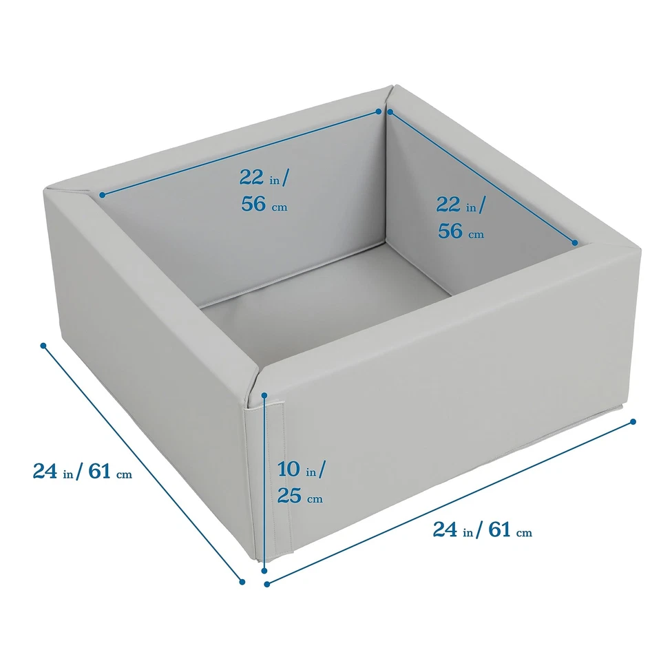 Contenedores de juguete SoftZone Play Patch, juego para principiantes, gris claro, paquete de 2 Foto 2 de 4