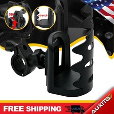 Adjustable Handlebar Motorcycle Holder Cup Drink Bottle Water Mount Fit ATV Bike