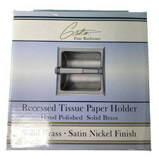 Gatco 780 Recessed Tissue Paper Holder Satin Nickel PLUS Mounting Clamp
