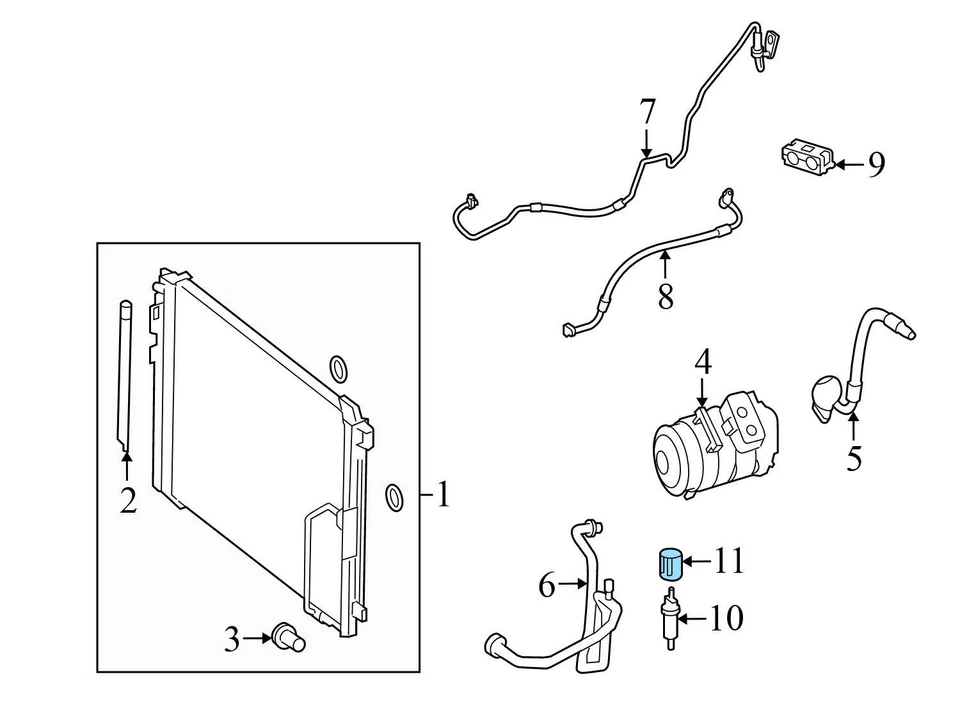 MERCEDES-BENZ ML350 2006-2011 - MANGUERA DE AIRE ACONDICIONADO / TAPA DE LÍNEA (más grande) 140980035 Foto 3 de 4