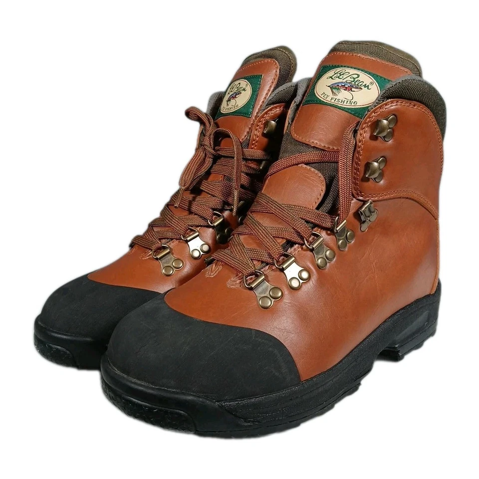 L.L Bean Boots Herren 9 Fliegenfischen River Treads Aqua Stealth Hi-Top Zehenschutz