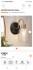 Zevni Modern 1-Light Brass Gold Wall Sconce, Black Vanity Light