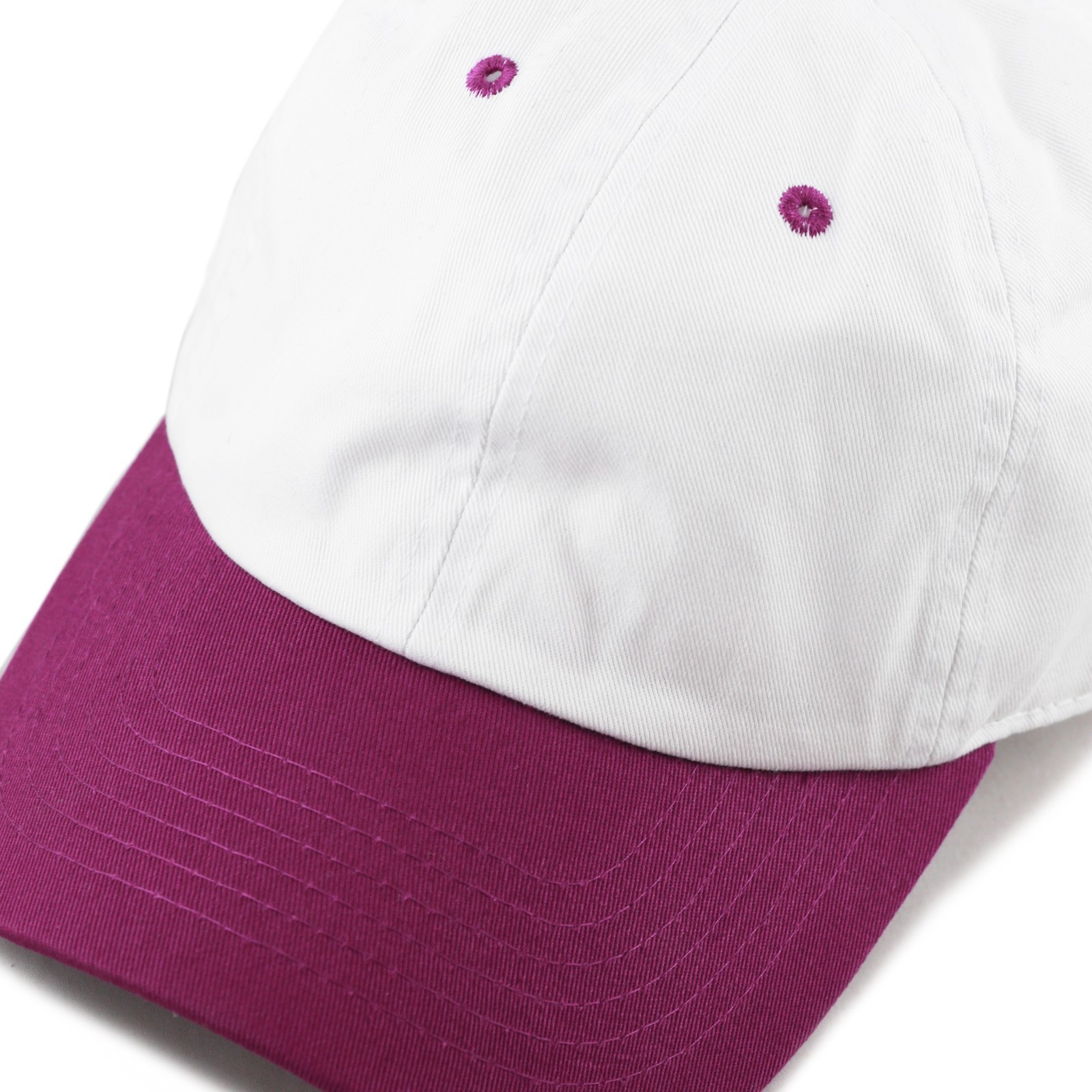 Two Tone  Low Profile Cotton Six Panel Baseball Cap Hat 1475