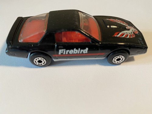 Vintage 1982 Matchbox Superfast Pontiac Firebird SE auto pressofusa nera - Foto 1 di 4