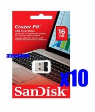 10pcs SanDisk Cruzer Fit 16GB USB Flash Drive USB2.0 CZ33
