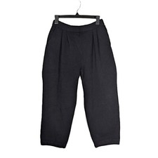 St. John Crop Pants Womens Sz 6 Black Santana Knit Basics Pockets Classic Pullon