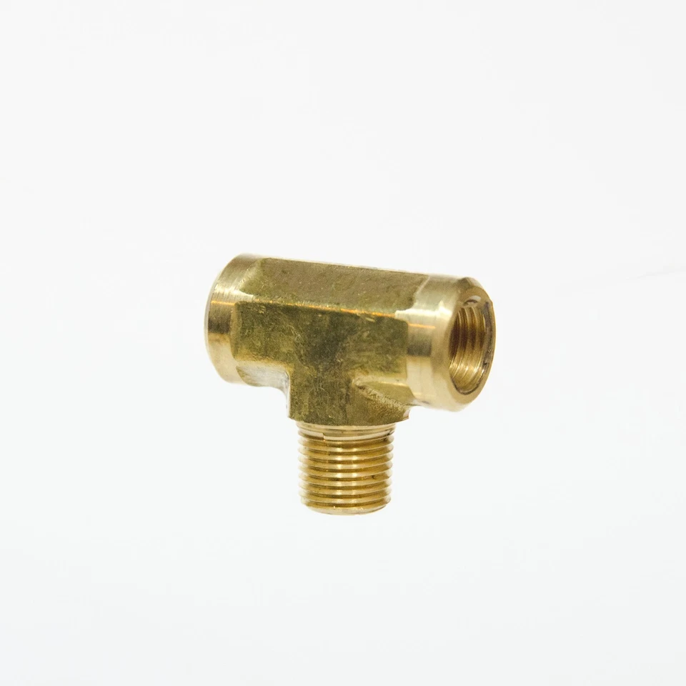 1/8 Npt Female to Male Center Branch Tee Brass Pipe Fitting Water Oil Gas Air - Image 3 of 4