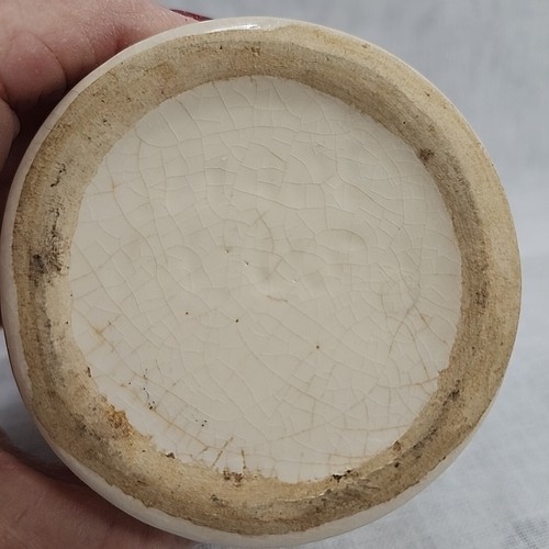 Vtg Crock Pennsylvania Dutch Country Covered Bridge Small Ceramic Jug Cork USA - Picture 13 of 17