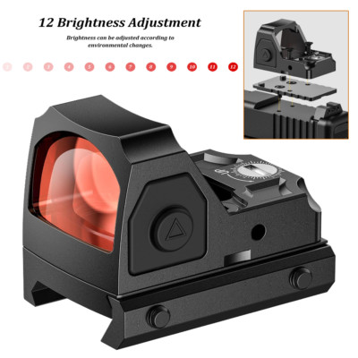 Tcatical Mini Red Dot Sight Motion Awake Optic Sight 2 MOA Dot for Rifle Pistols
