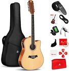 Vangoa 12 String Guitar, Acoustic Electric Guitar 12 Strings, Bone Nut