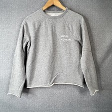 Everlane Sweat Shirt Womens XS Long Sleeve Sweatshirt 100 Human Gray