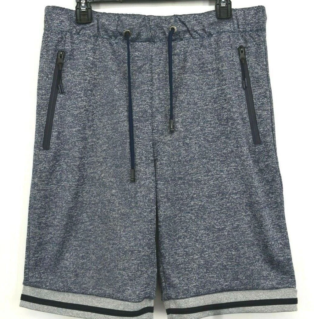 Retro Distrikt Mens Blue Grey Athletic Short Elastic