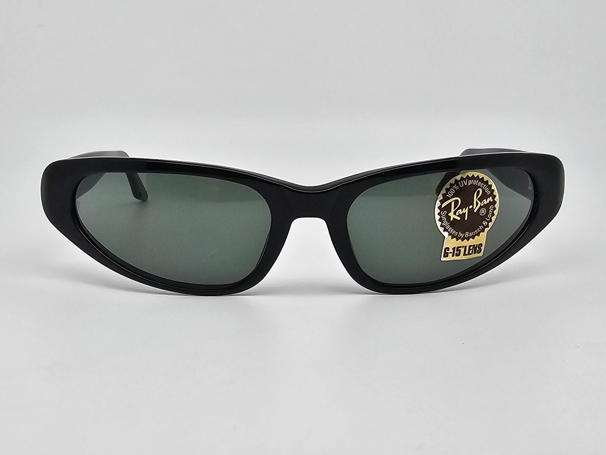 Ray-Ban B&L W1924 XXAO Black Frame G-15 Green Glass Lens Cat Eye