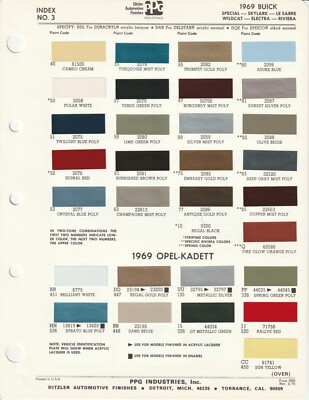 1968 & 1969 BUICK SPECIAL RIVIERA WILDCAT ELECTRA OPEL LESABRE