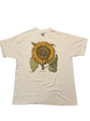 Vintage 90s Flos Solis Maior /Large Sunflower Art T-Shirt Very