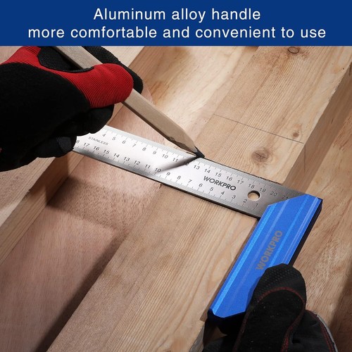 WORKPRO 8-inch Try Square Tool/2PIECE Rafter Square &Combination Square Tool Set - Picture 20 of 25