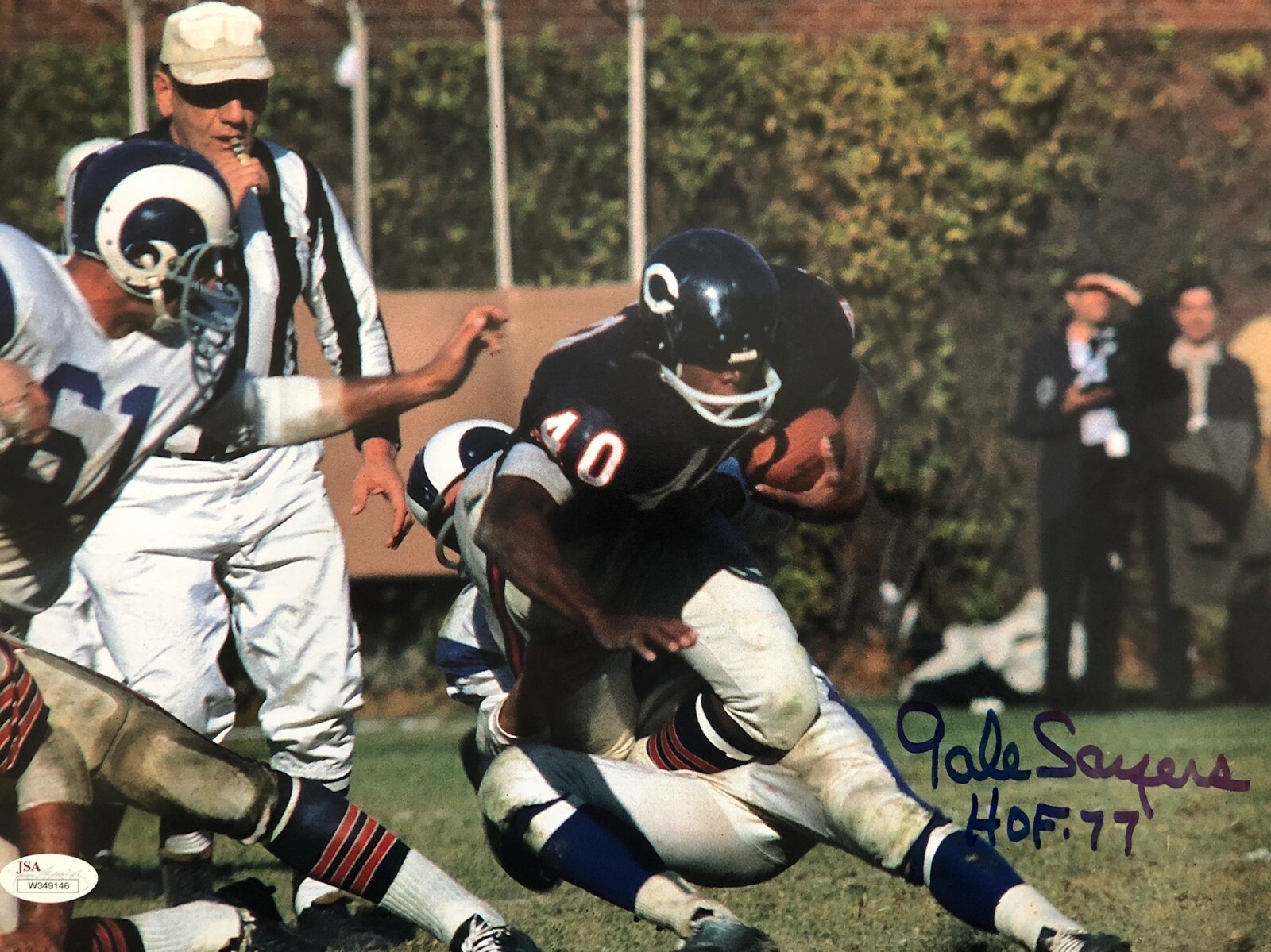 Gale Sayers Autographed Signed Chicago Bears 11x14 Photo with JSA COA 