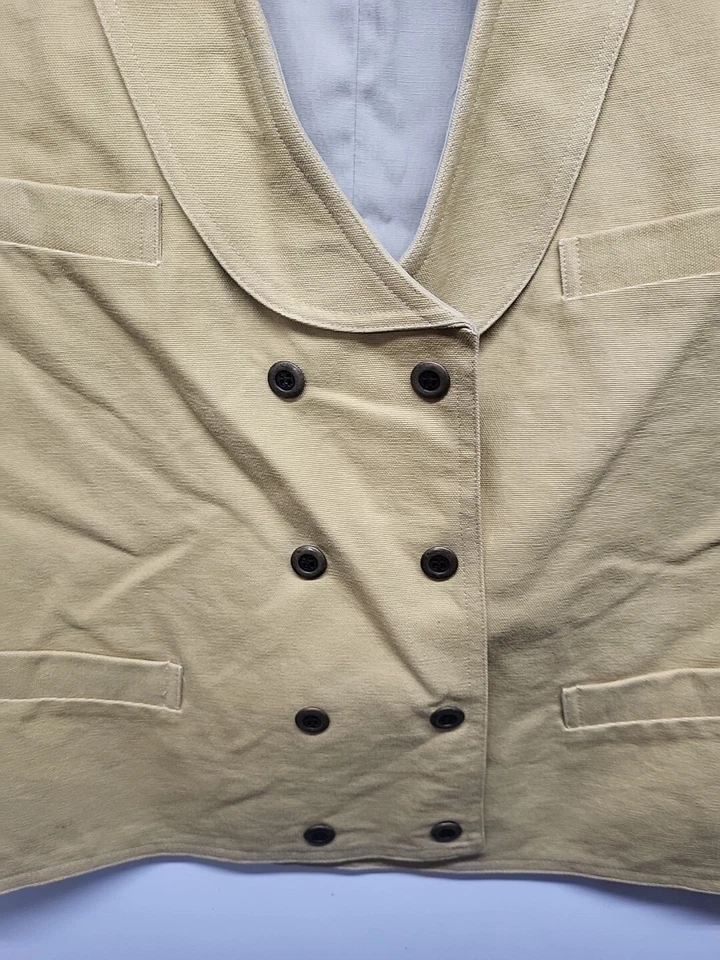 New Wt Frontier Classics Vest Mens XL Brown Western Classics Cotton - Image 4 of 4