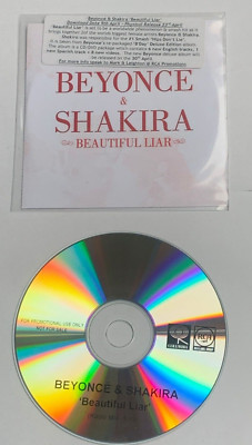 BEYONCE & SHAKIRA Beautiful Liar 1 Track DJ Promo CD (2007) Rare