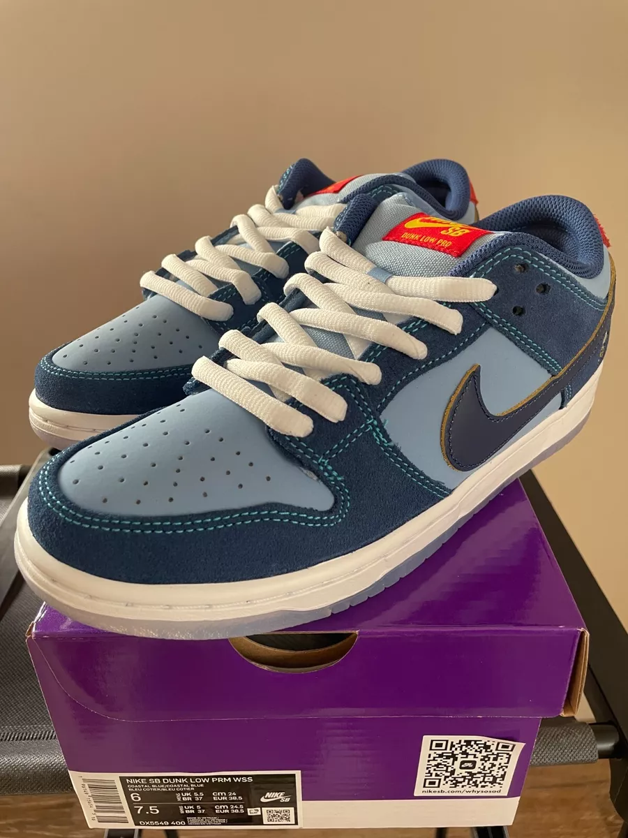 Nike SB Dunk Low Pro Why So Sad 7.5 Women / Men 6 DX5549-400 Blue