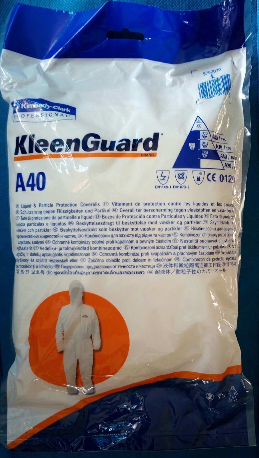 Tute Di Protezione KleenGuard A40 - Taglia L, Bianco, Confezione Da 25 Pezzi