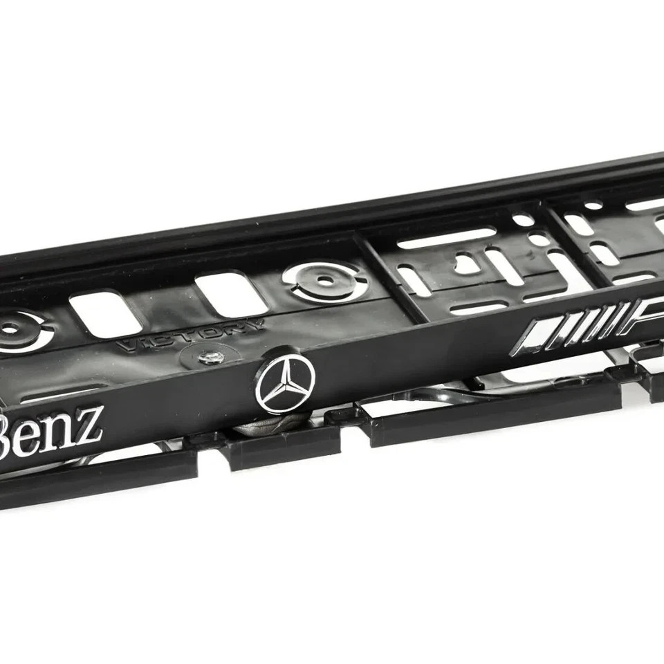 Mercedes AMG chrom 3D-Effekt Kennzeichenhalter Nummernschild - 2 Stück / 1Paar - Bild 2 von 3