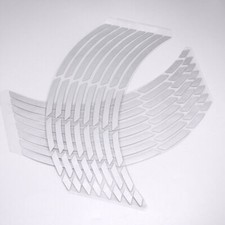 Silver 17-19" Motorbike -Reflective Rim Tape Wheel Sticker Trim Motorcycle Decal