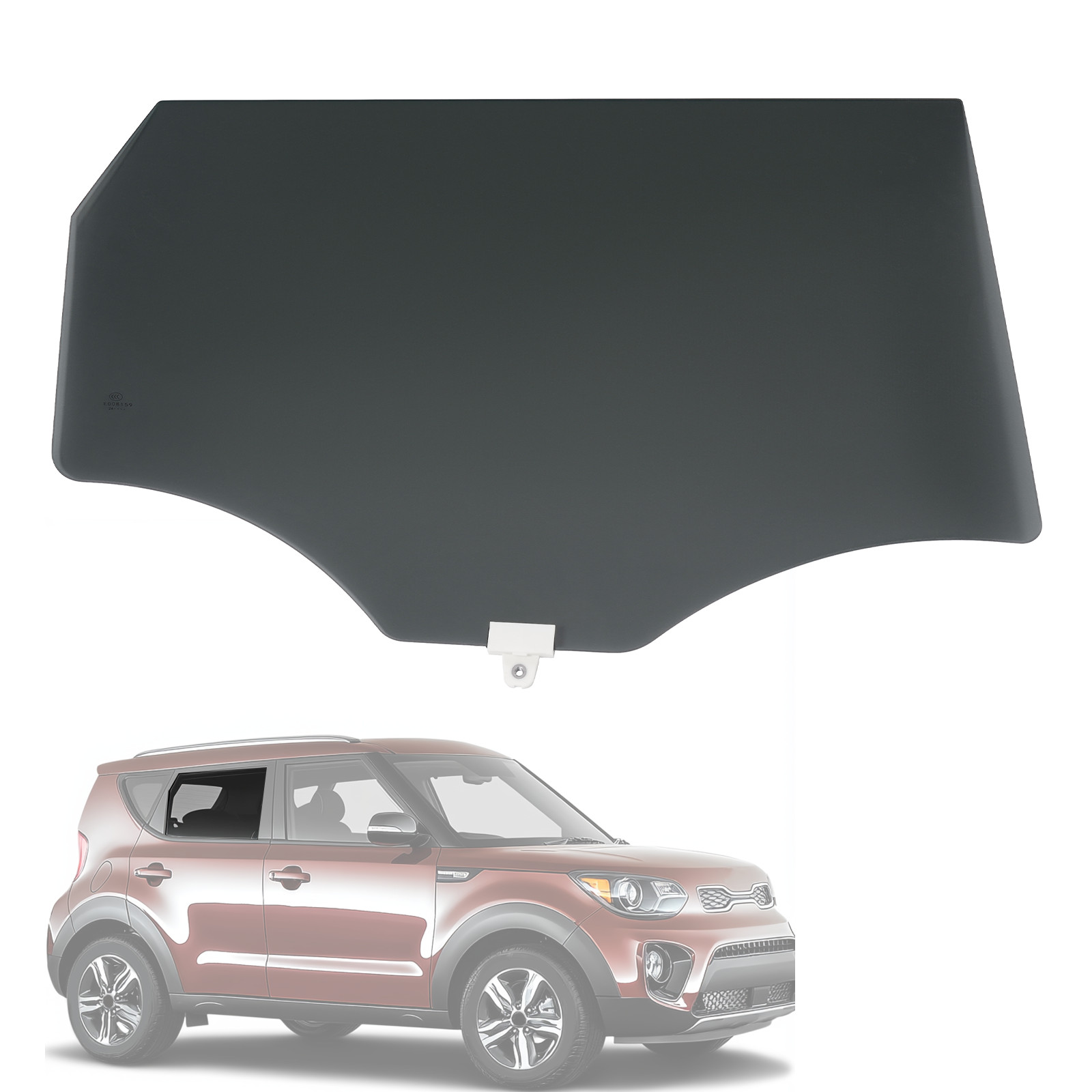 Fits 2014-2019 Kia Soul 4-Door Hatchback Passenger Side Rear Door Window Glass