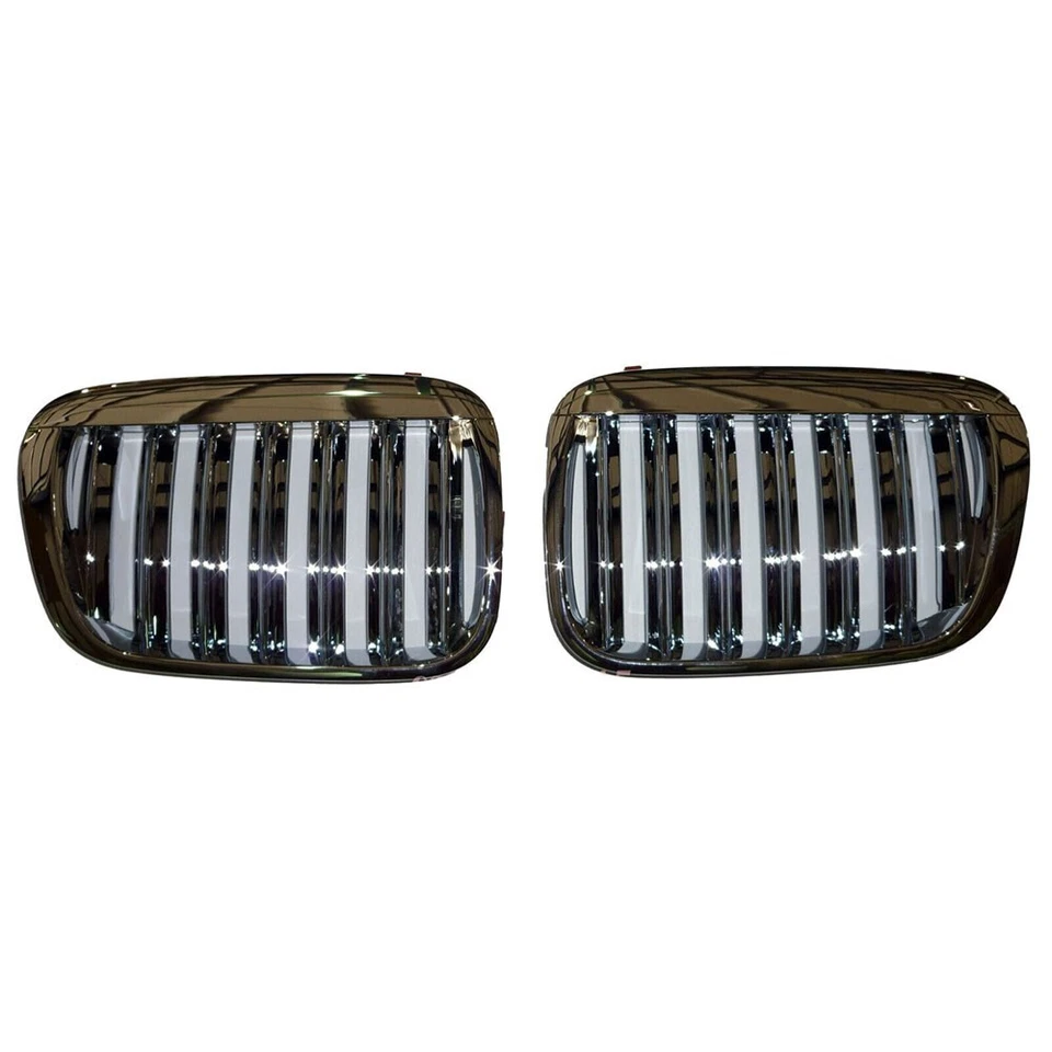 适用于 1998 - 2001 宝马 3 系列 E46 4DR Sedan 前格栅烤架 X5 铬 — 第 3/4 张图片