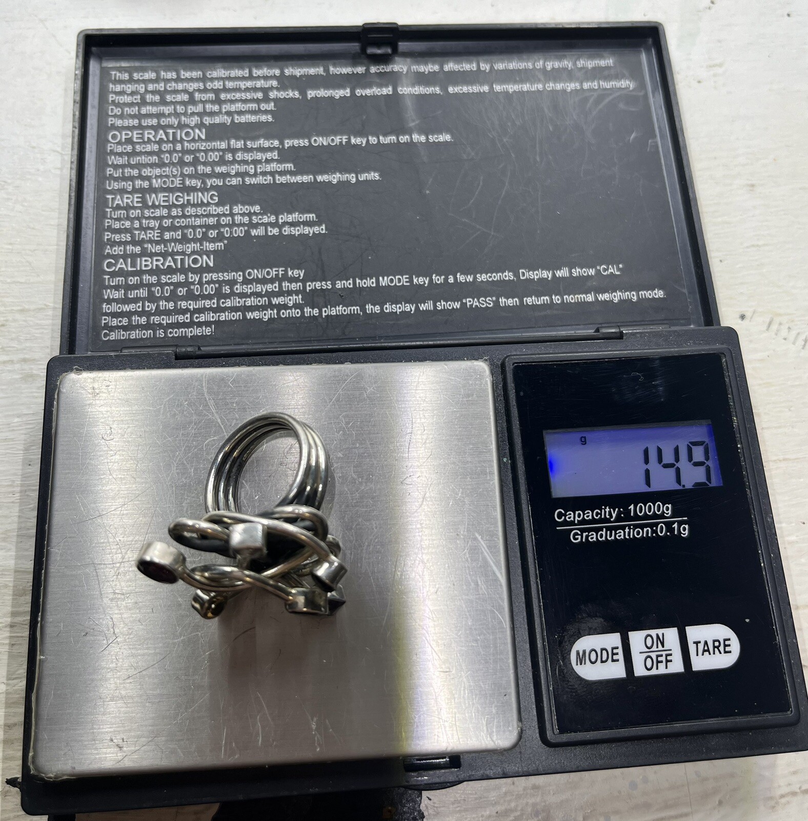 Substantial Artisan Multi Gemstone Unique Bendy S… - image 4