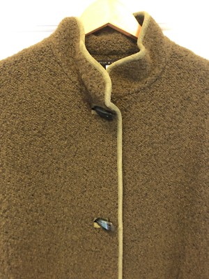 Peruvian Connection Bouclé Alpaca Women's Olive Dress Coat