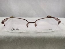 JOAN COLLINS JC9855 Stainless Steel EYEGLASSES 53-17-140 BROWN w/Case