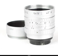P Angenieux  25mm f/0.95  Chrom C Mount  w/Shade Hood