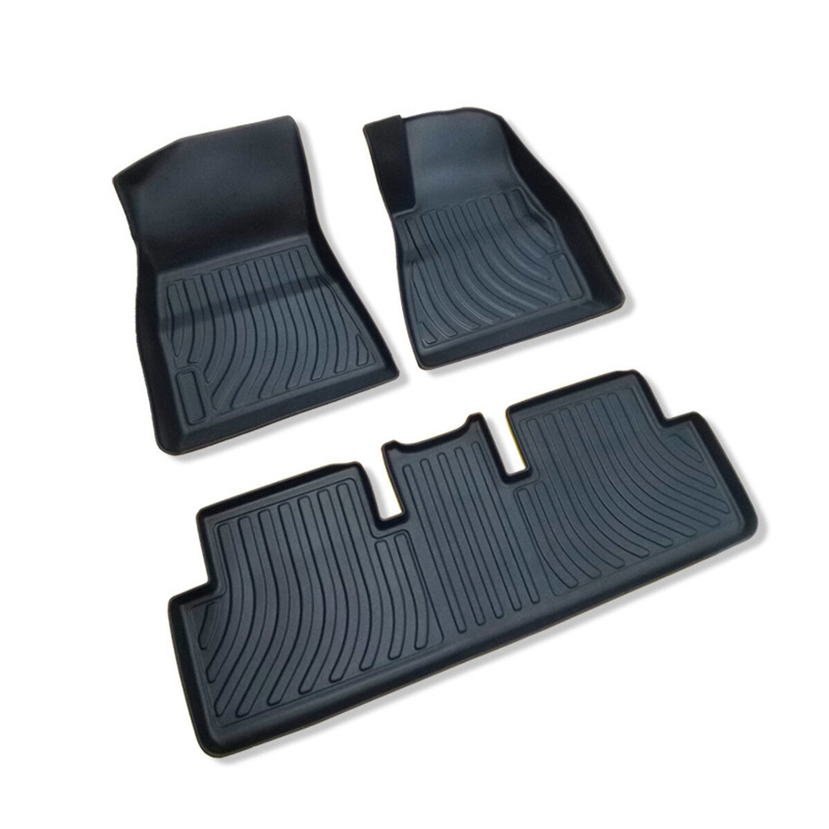 3D Floor Rubber Mats for Tesla Model 3 RHD Front & Rear Set Durable Odorless TPE