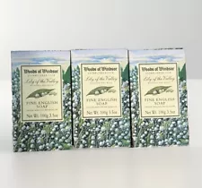 Vintage Woods of Windsor Soap: Lily Of The Valley Fine English Soap set of 3 NOS