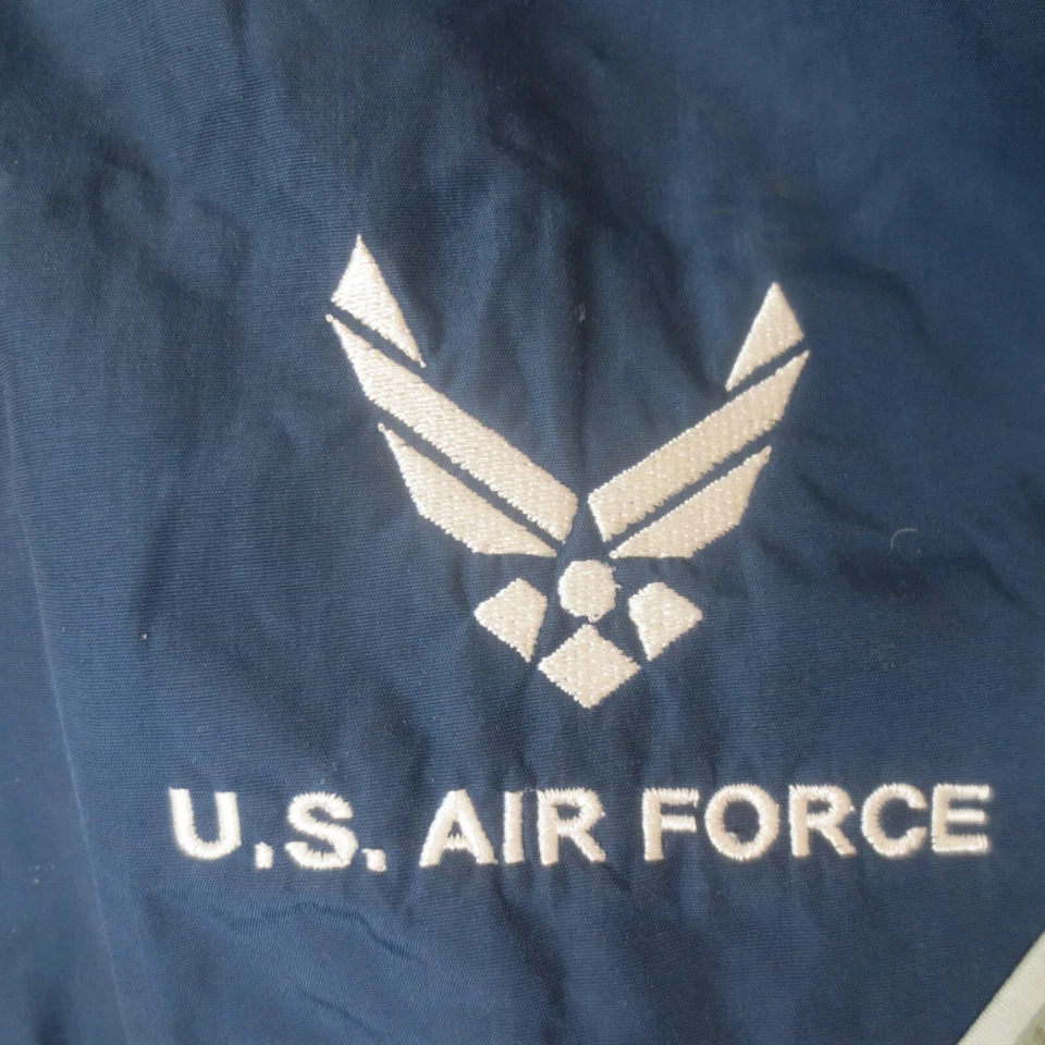 Chaqueta cortavientos Skilcraft de colección de la Fuerza Aérea de los Estados Unidos para hombre mediana azul forrada de malla Foto 2 de 4