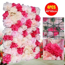 4PCS Silk Flower Wall Panels for Wedding and Party Decor