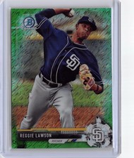2017 Bowman Chrome Green Shimmer Refractor #BCP169 Reggie Lawson (16/99) Padres